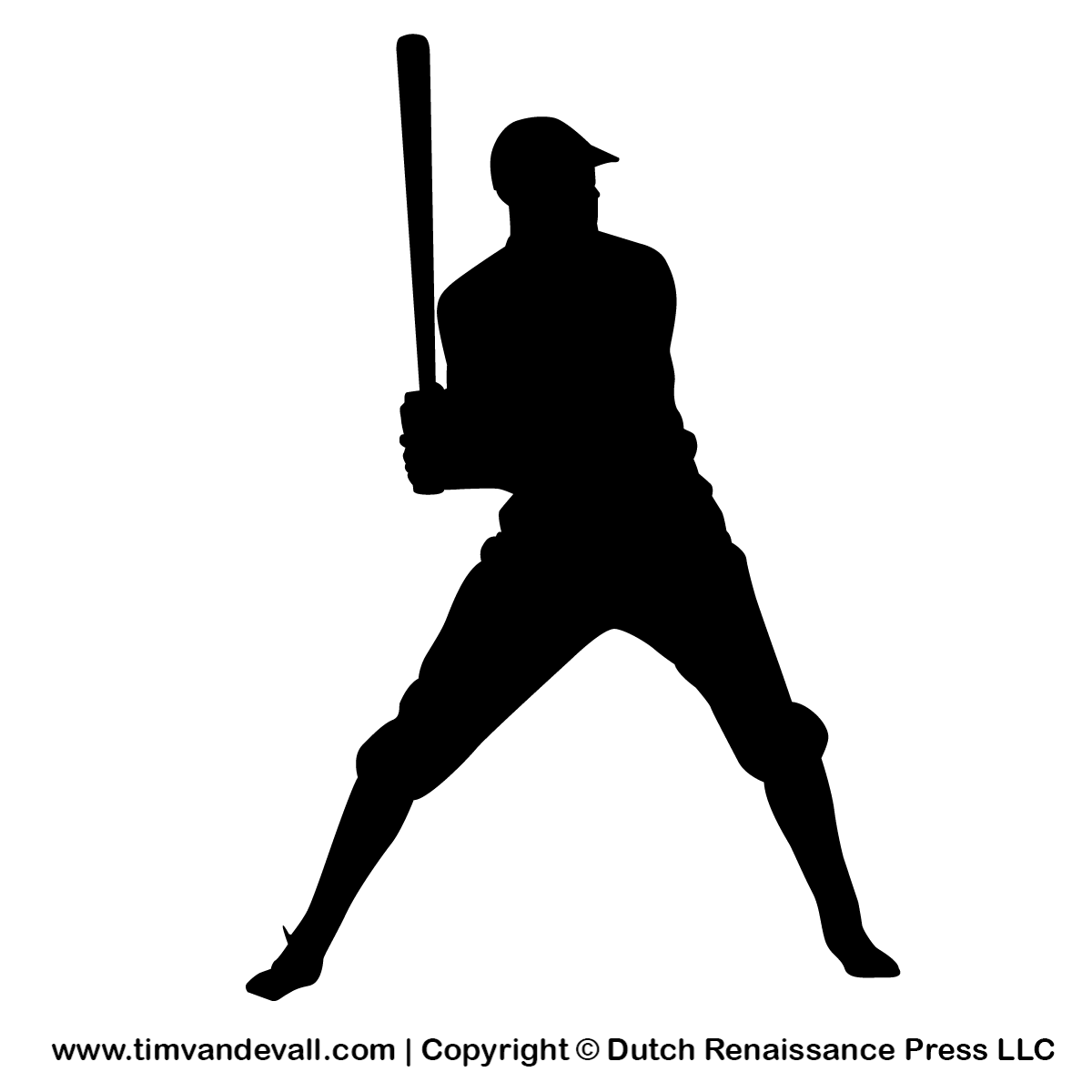 Baseball silhouette clipart 