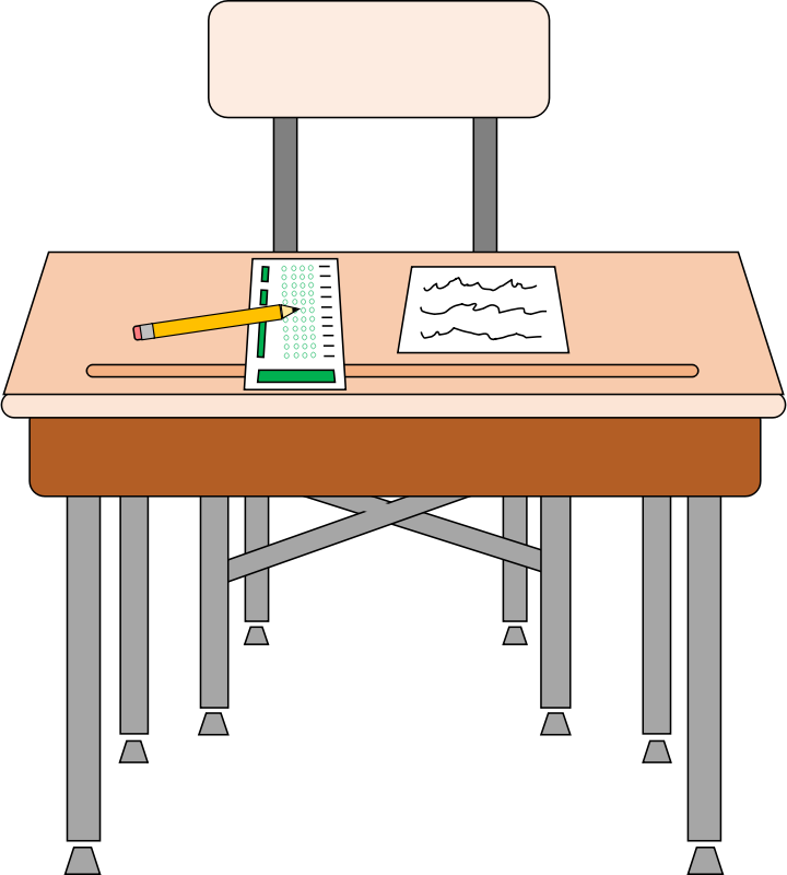 Student desks for school clipart 