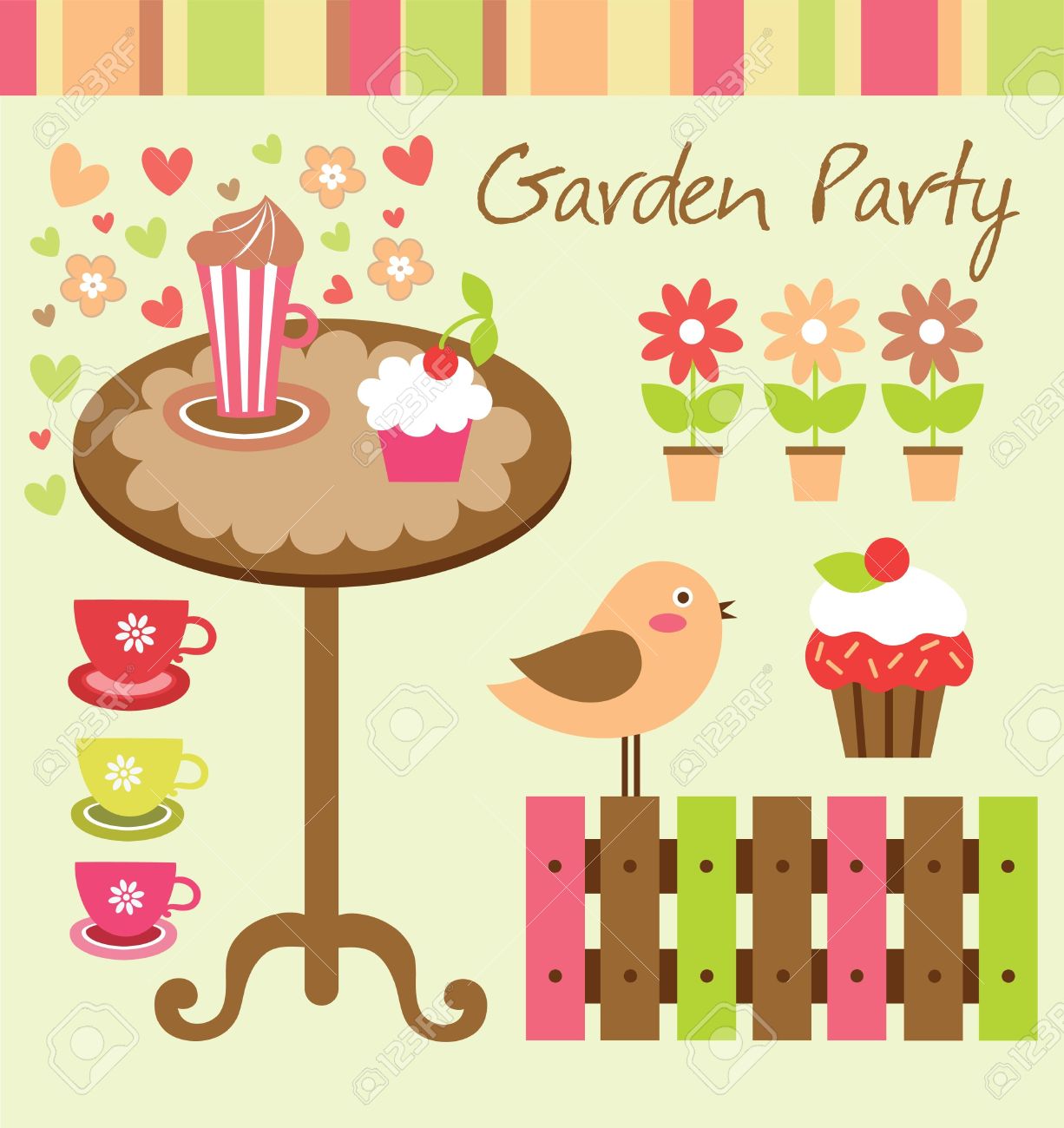 Garden party clip art 