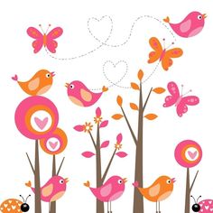 60+ Pink And Orange Flowers Clip Art 