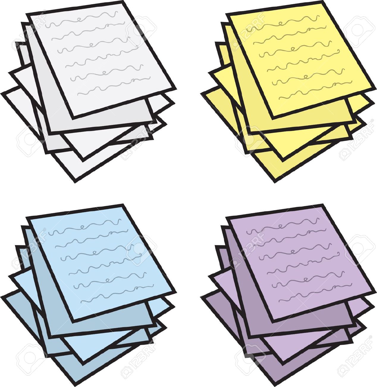 piles of paperwork clipart school