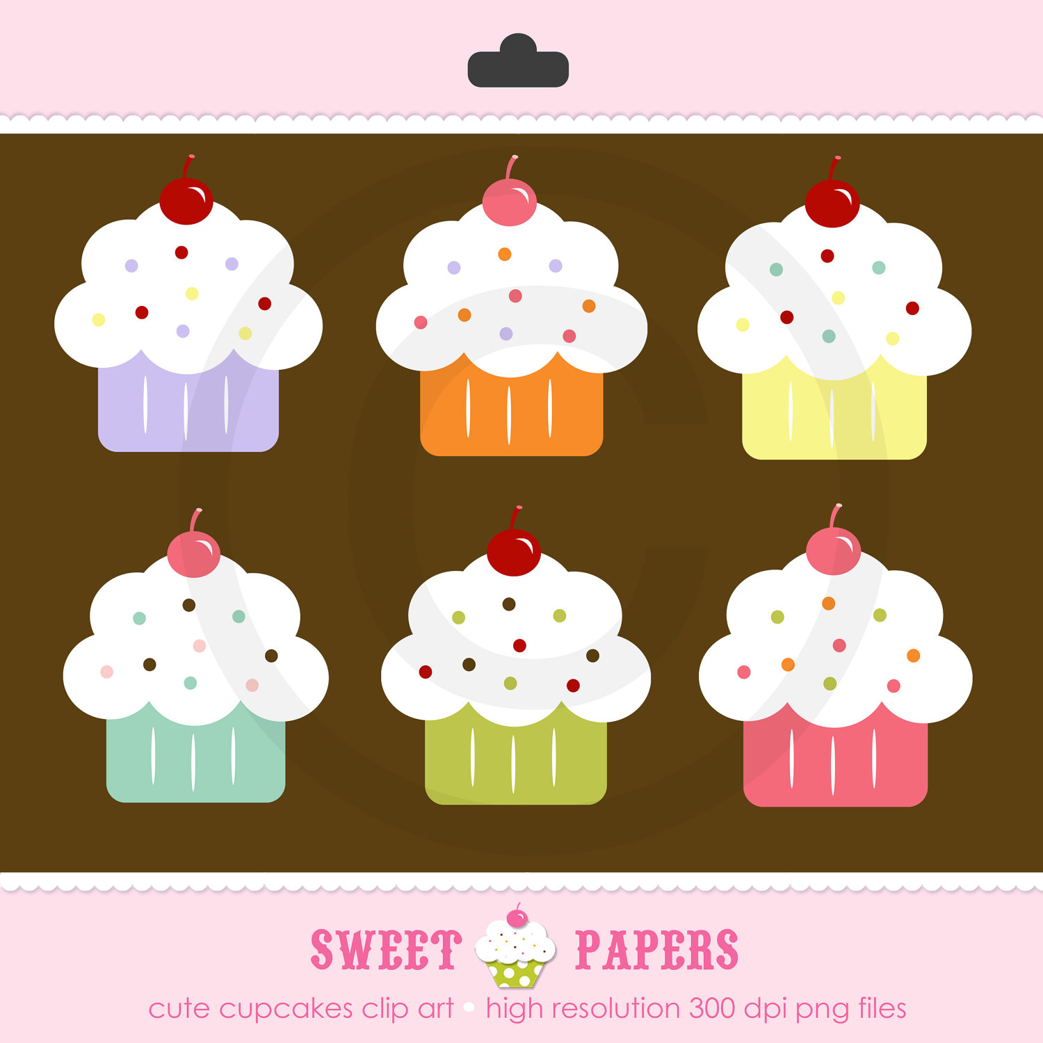 January Free Birthday Cupcake Clipart 