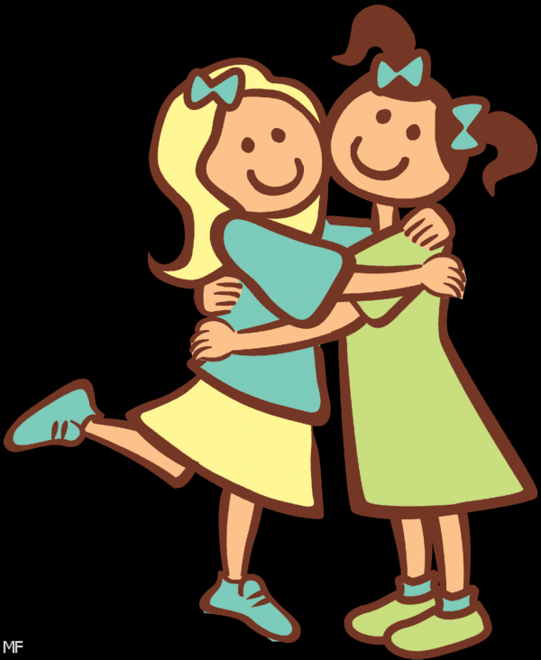 Clip Arts Related To : friends hugging clipart. view all Cliparts Friendshi...