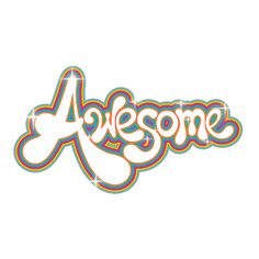 the word awesome clipart