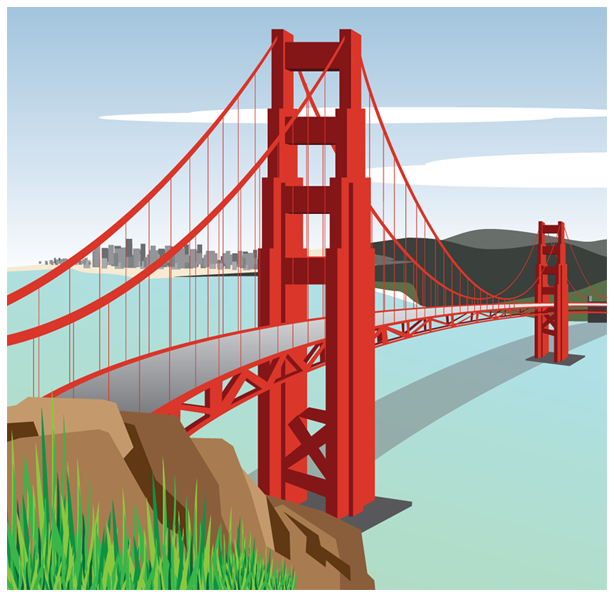 Free Golden Gate Bridge Silhouette Vector Download Free Golden Gate