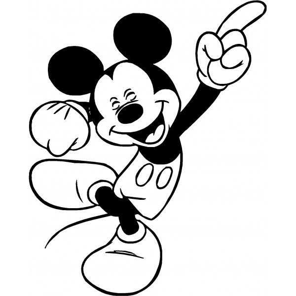 Clipart black and white disney mickey 