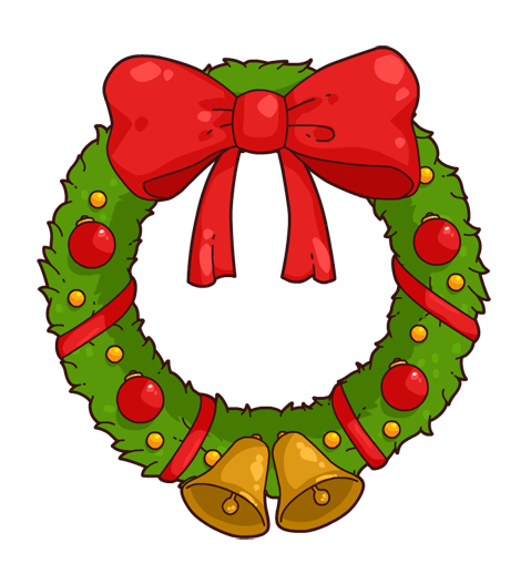 cartoon christmas wreath clipart - Clip Art Library