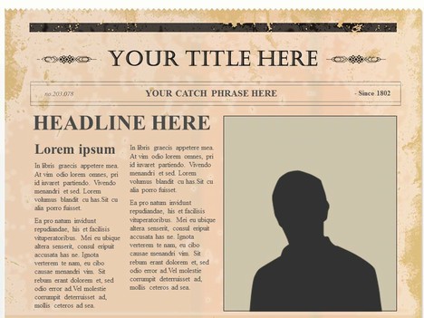newspaper layout template powerpoint