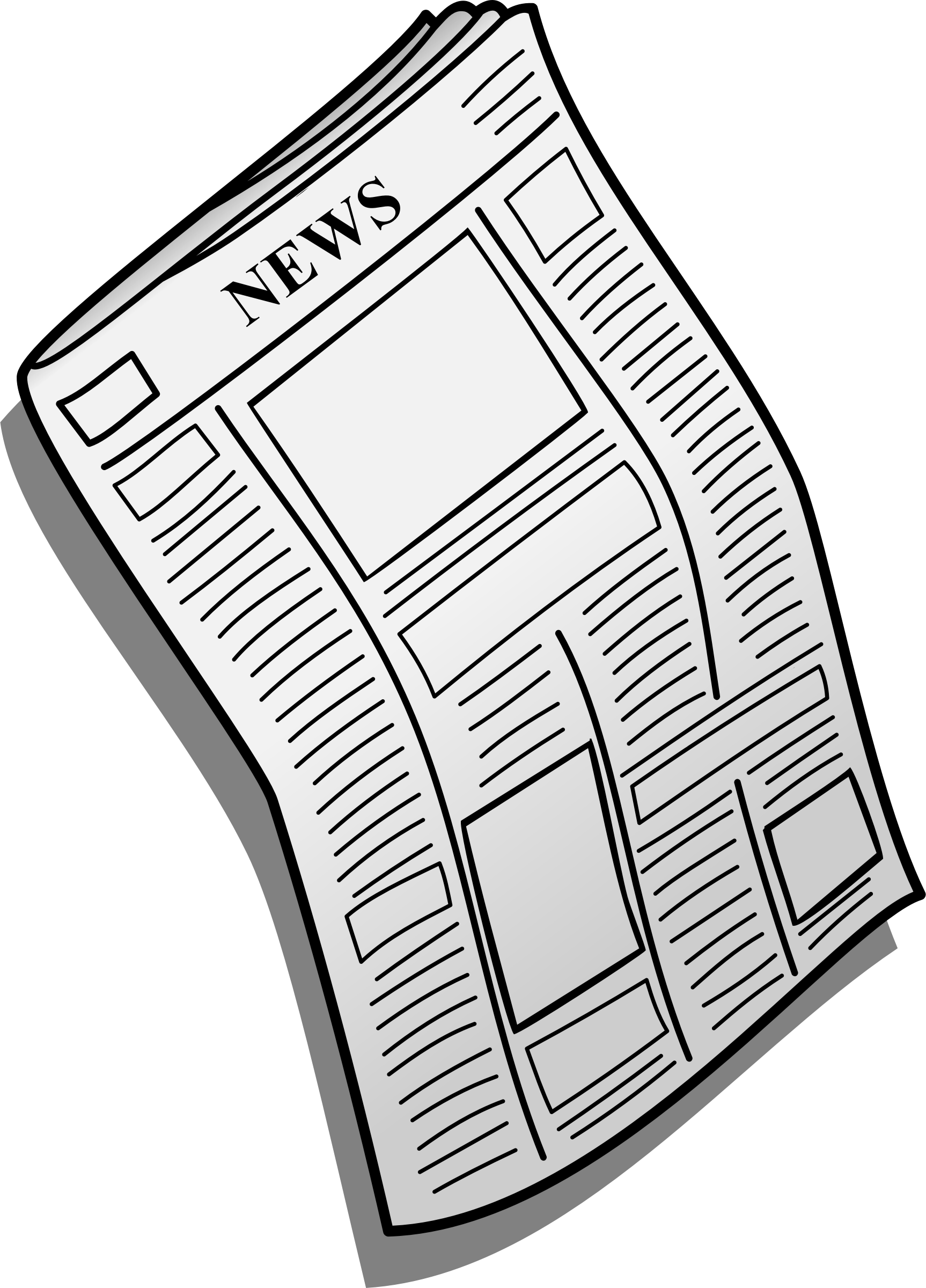 Open Newspaper Clipart 