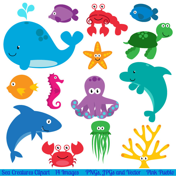 Ocean animal clipart image 