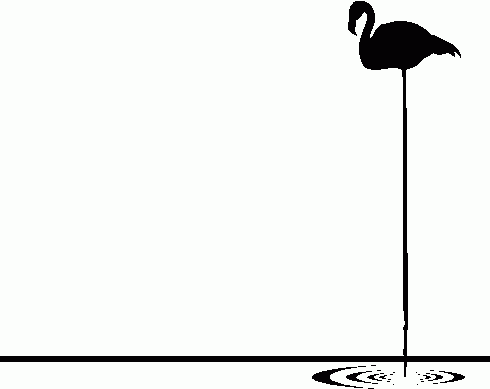 Flamingo Border Clipart 