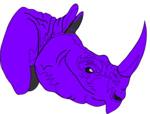 Purple Regents Rhino Clip Art at Clker 