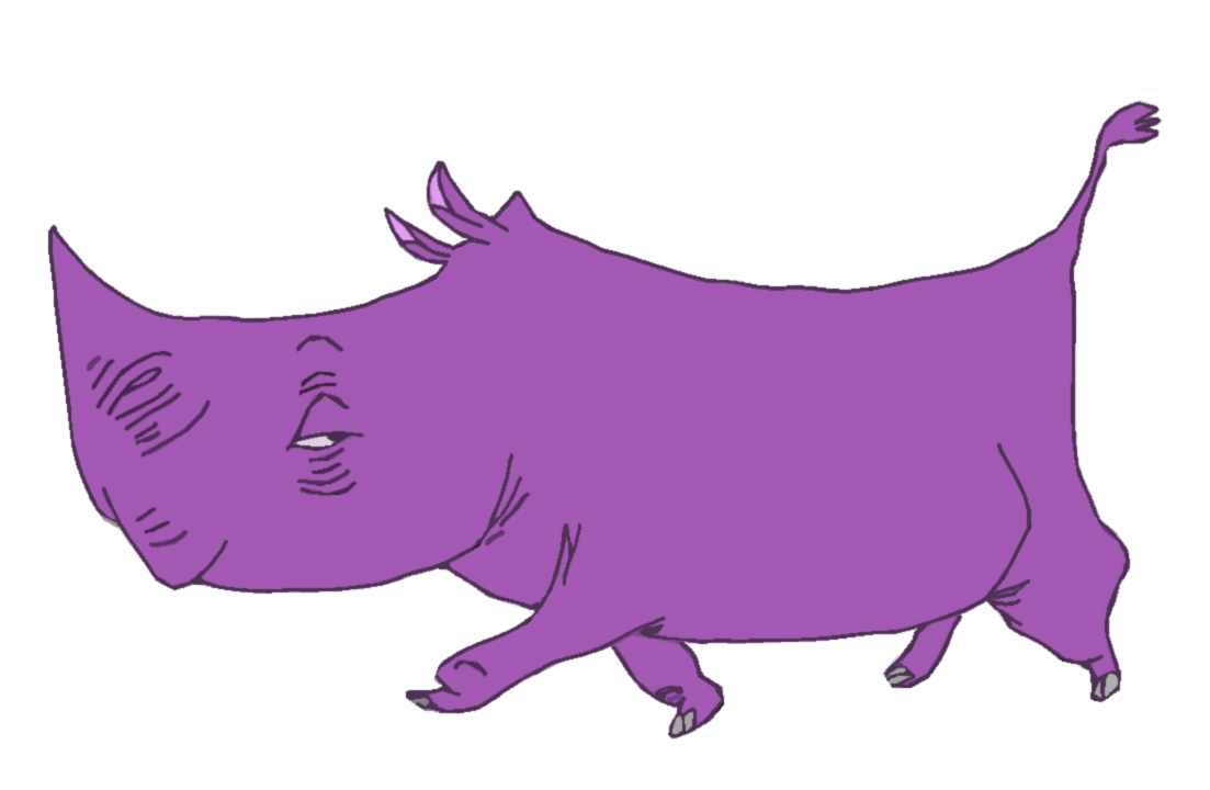 purple rhino by bellzyrox  