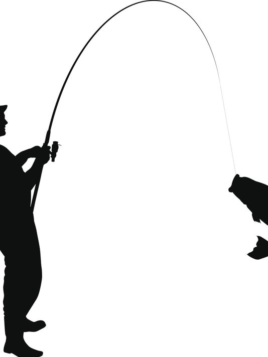 Guy in boat fishing clipart silhouette 