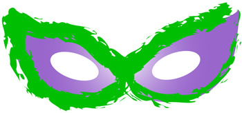 Mardi Gras Cats Eyes Mask Graphic 