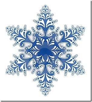 Snowflake banner clipart 