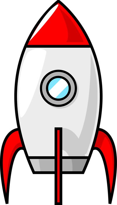 Rocket clipart with background 