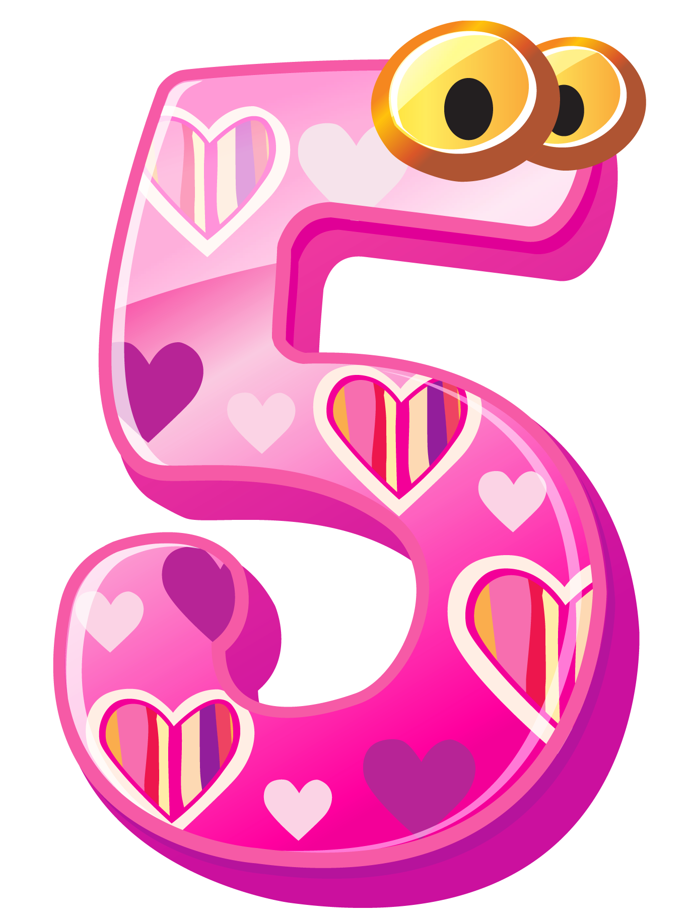 Numbers cute number seven clipart image 