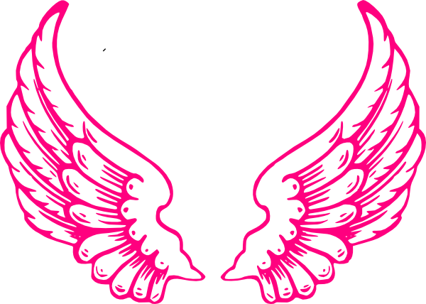 Pink Guardian Angel Wings Clip Art at Clker 