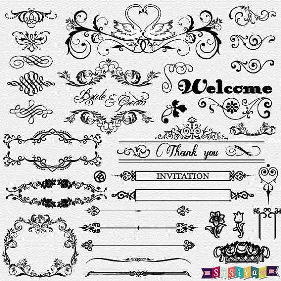 Wedding Card New Clipart Black And White Download Free