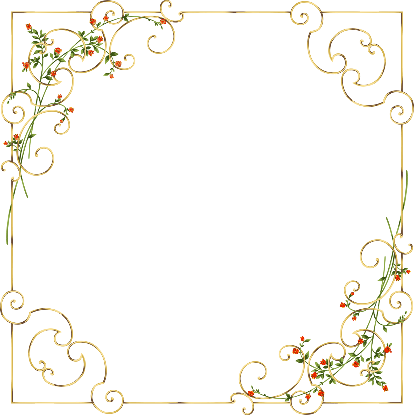 Gold Frame with Delicate Wild Flowers?m=1362178800 