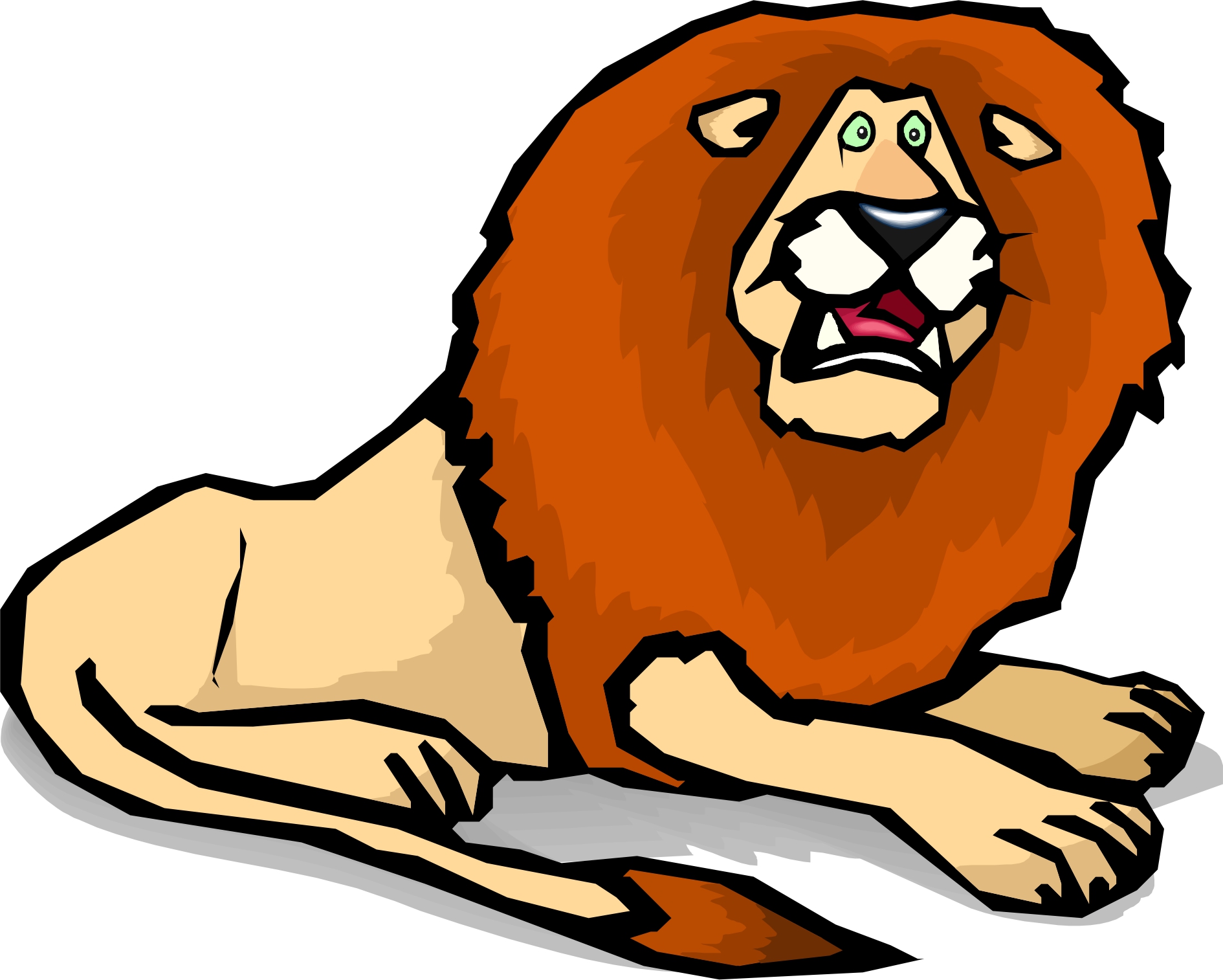 Scared lion clipart 
