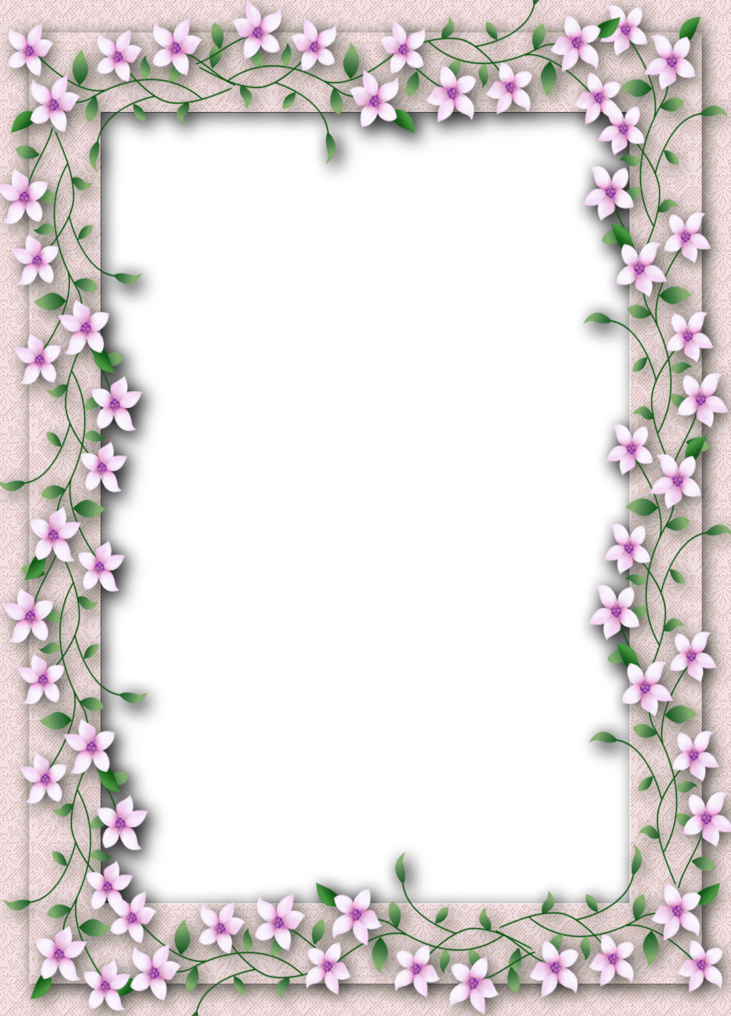 Delicate PNG Transparent Flower Frame 