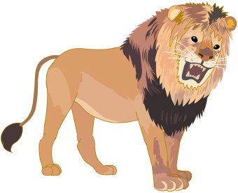 Roaring lion clipart free 