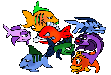 School Of Fish Clipart 
