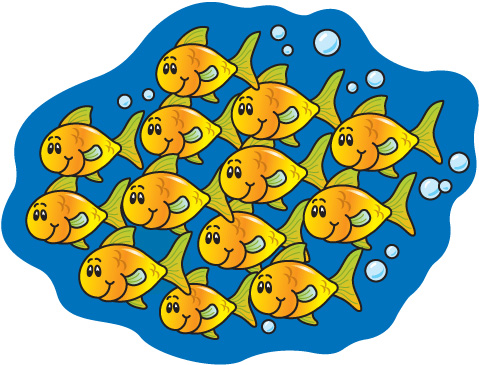 Clipart school of fish 
