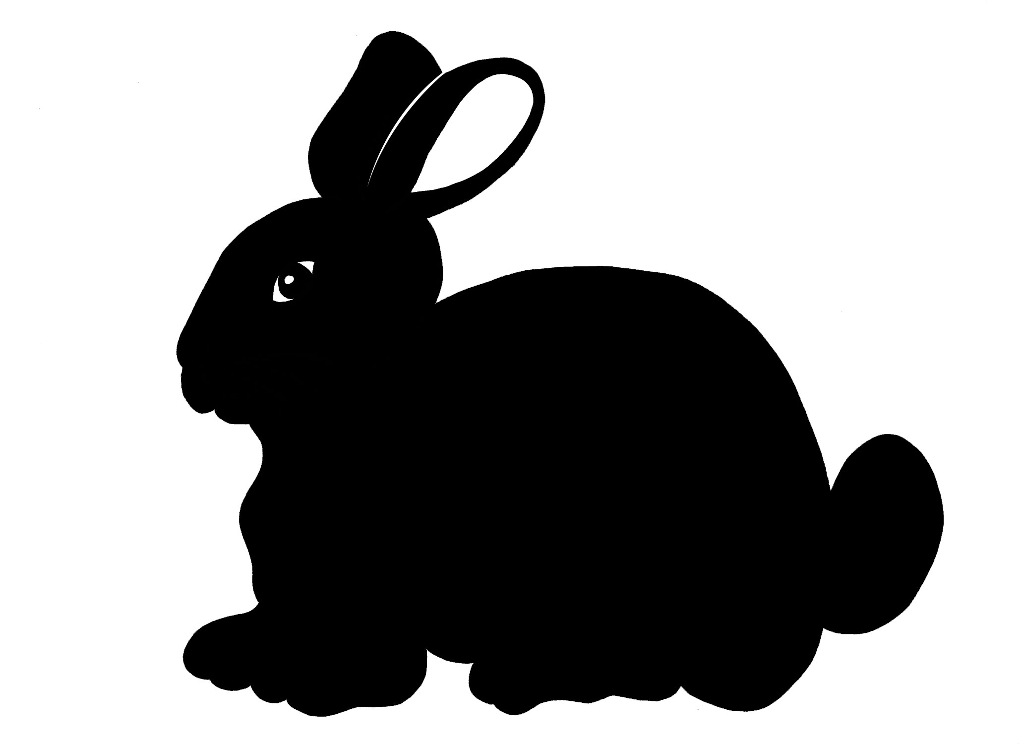 Rabbit Silhouette Clipart 