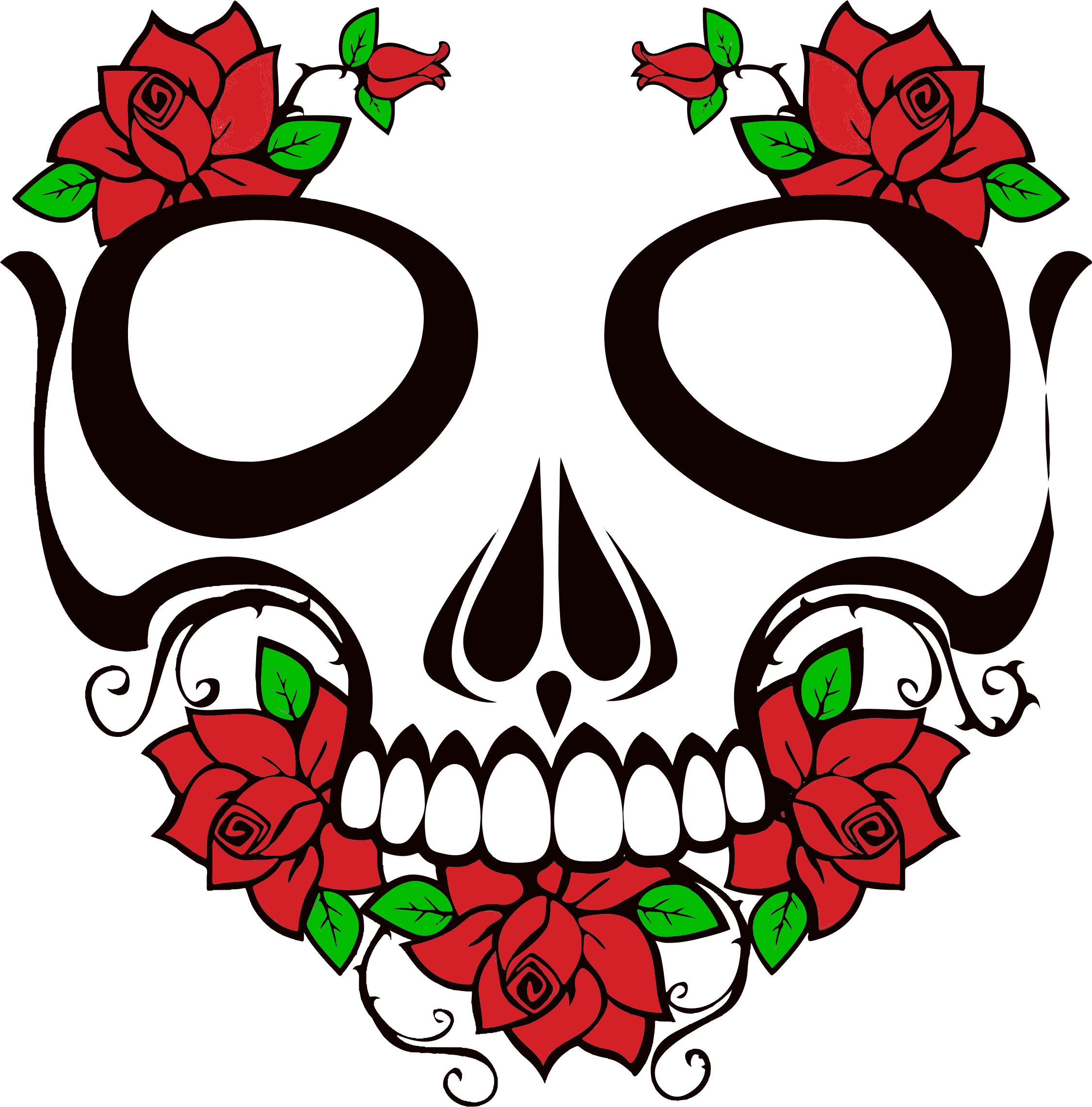 Skull And Roses Clipart 
