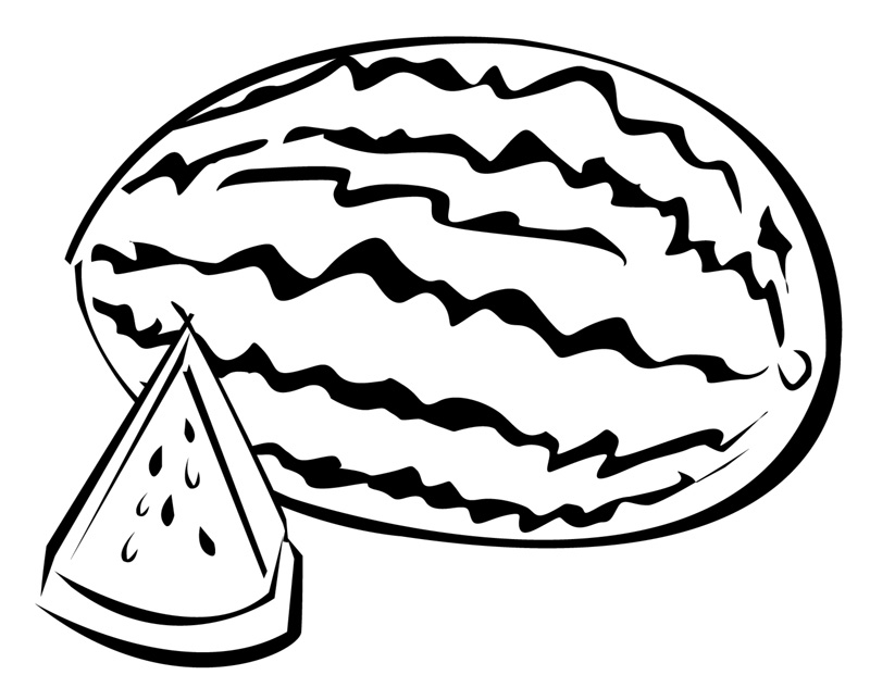 Free Watermelon Clip Art Black And White, Download Free Watermelon Clip