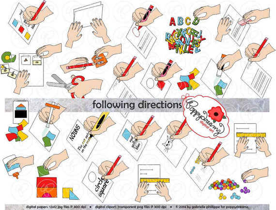 Students Following Directions Clipart 