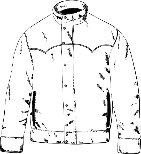 Jacket Outline Clip Art at Clker 