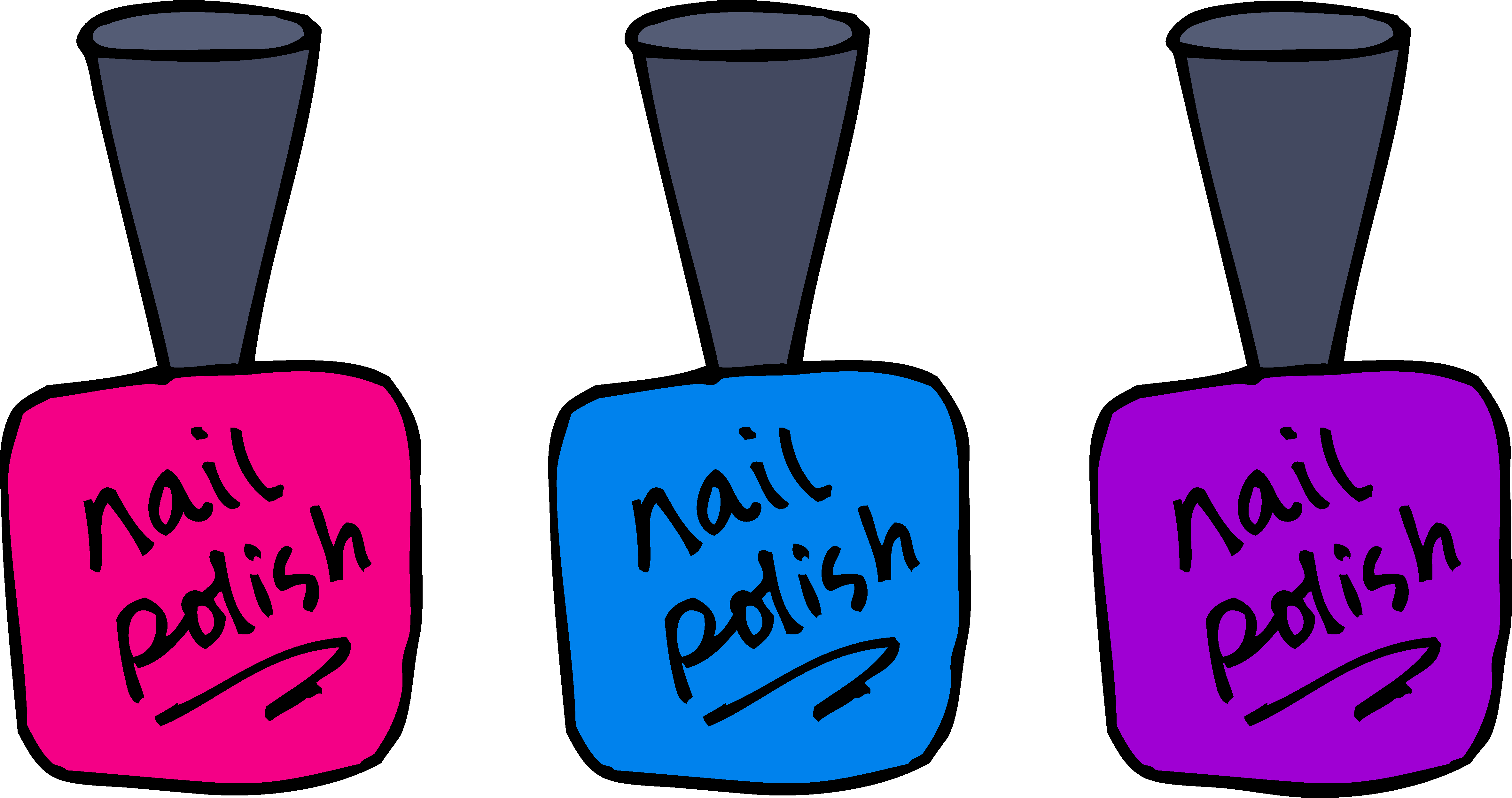 nail art with transparent nail polish