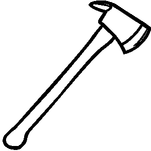 axe clip art black and white