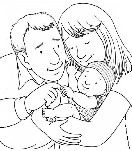 Mother And Father Clipart Black And White 
