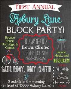 Neighborhood Block Party Flyer Template from clipart-library.com