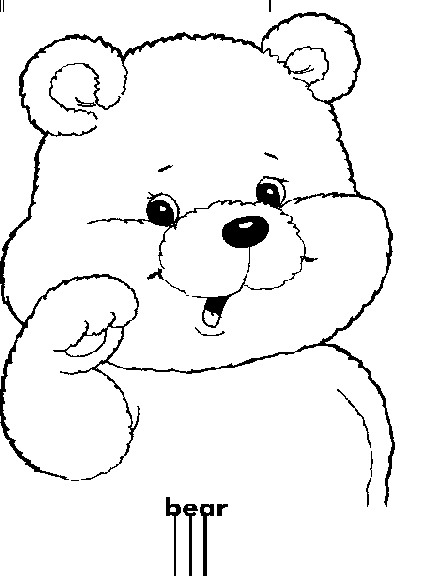 black and white care bear