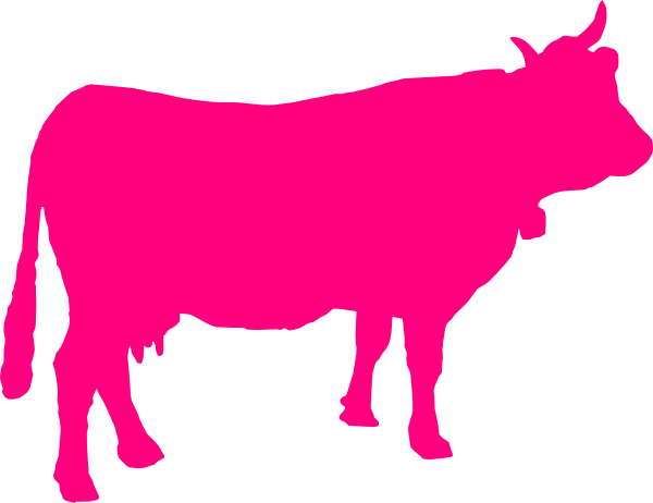 Pink Cattle Silhouette Clip Art at Clker 