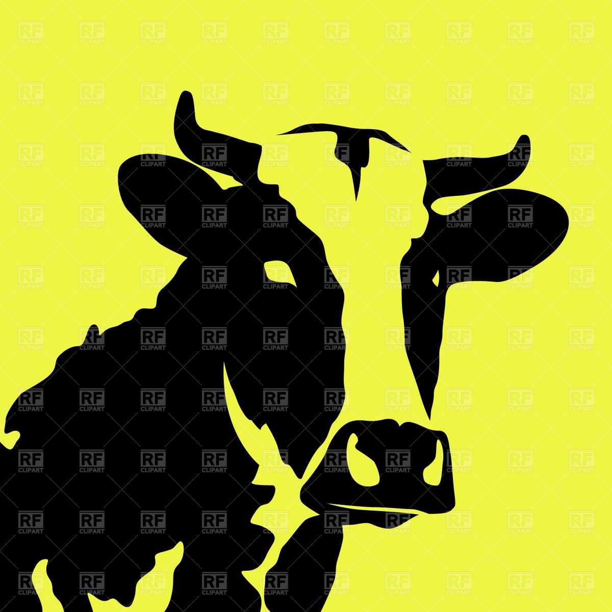 Cow Silhouette Clipart 
