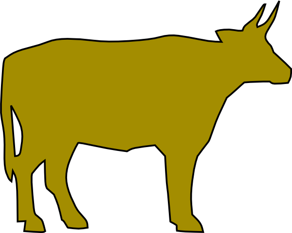 Cow Silhouette 4 Clip Art at Clker 