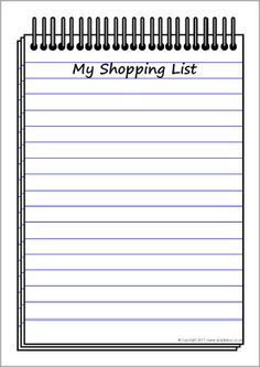 Shopping list clip art 