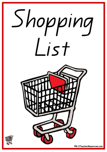 52 Shopping List Words 