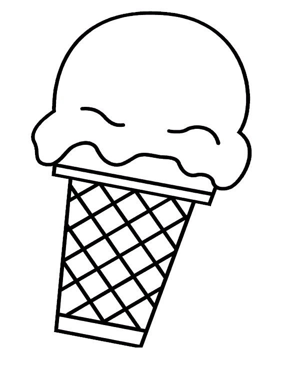 Ice Cream Clipart Black And White 