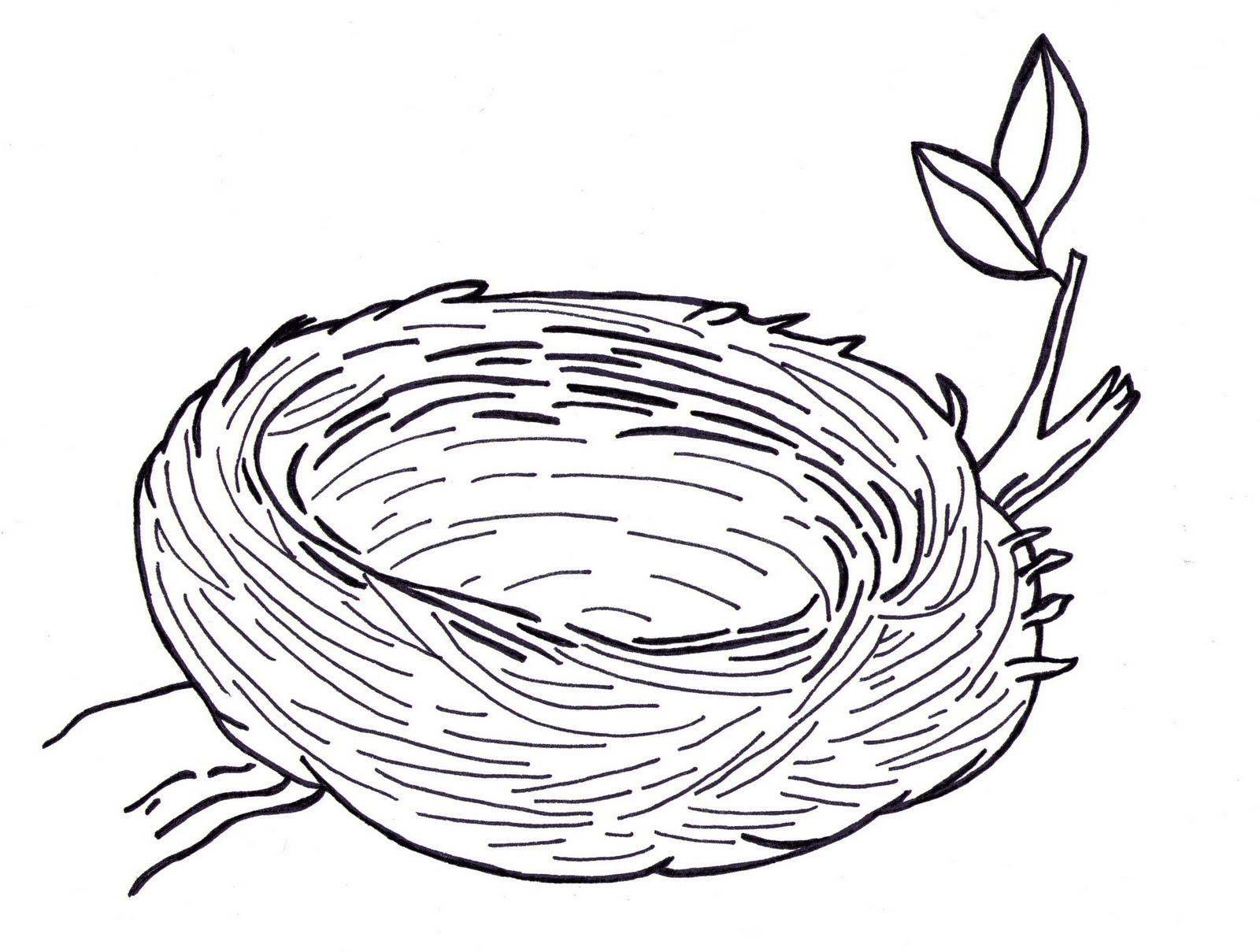 Nest Black And White Clip Art Library