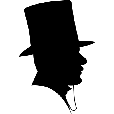 Man With Victorian Top Hat transparent PNG 