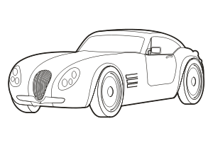 Car clipart black and white overhead 