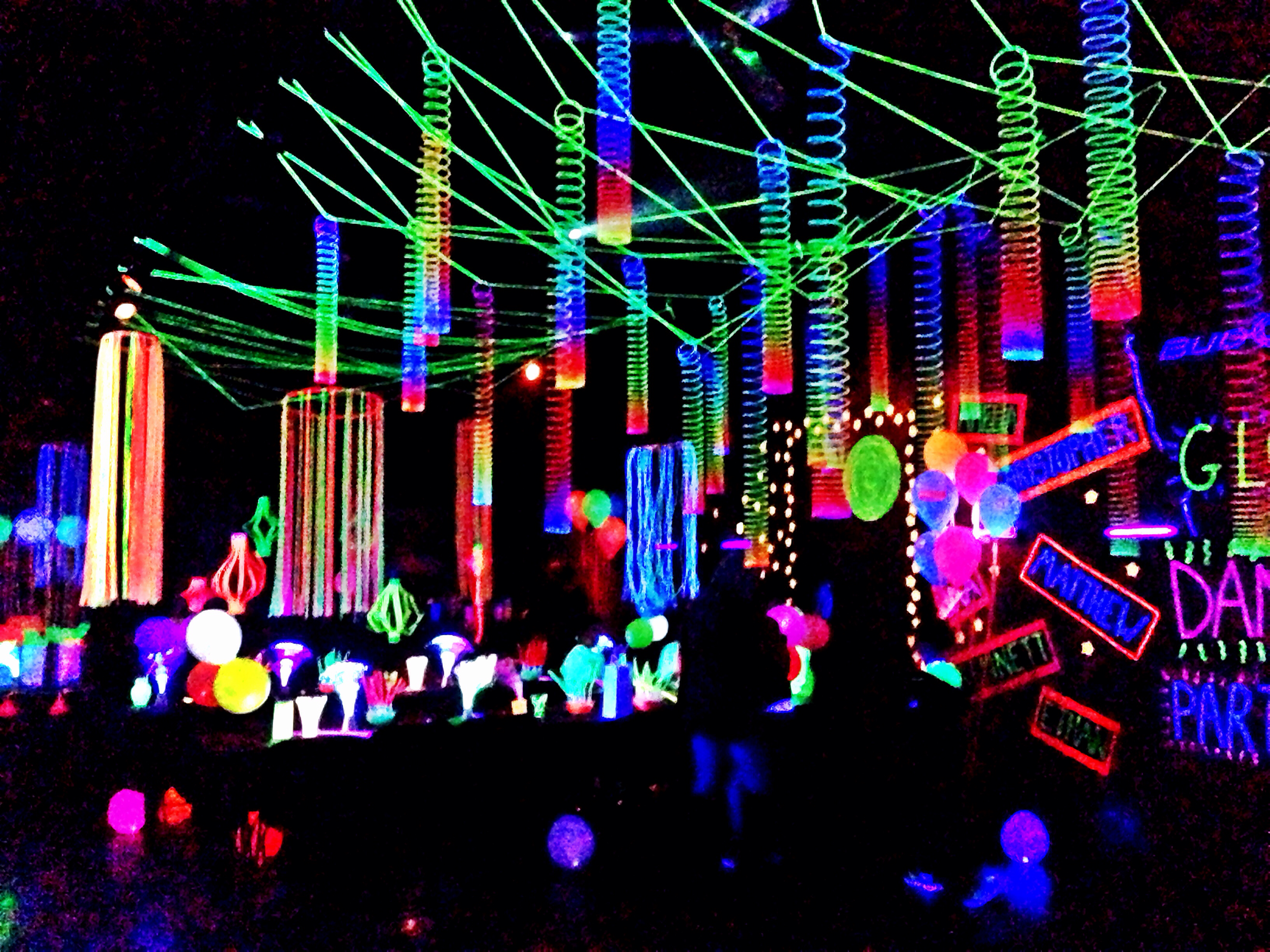 Neon Party Decoration Clip Art Library